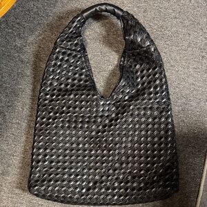 Black Woven shoulder Bag